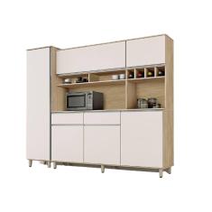 Imagem de Conjunto Jogo de Armário de Cozinha Completa Adega 6 Portas 2 Gavetas Brasil