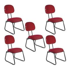 Imagem de Cadeira Secretária Pé Sky Kit 05 Tecido - Ideaflex