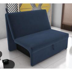 Imagem de Sofá Cama Para Descanso Galway Suede Azul