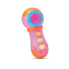 Imagem de Microfone Infantil Bebê Musical Com Luz Rosa - Kitstar