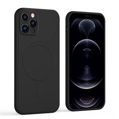 Imagem de Capa magnética de carregamento sem fio para iPhone 13 12 11 Pro Max XS Max XR X 7 8 Plus Capa de silicone líquido para proteção de câmera, T1, para iphone XR