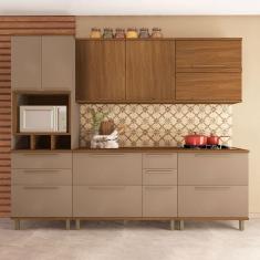 Imagem de Cozinha Completa Munique 10 Portas 6 Gavetas Freijo/Camurça - Indekes