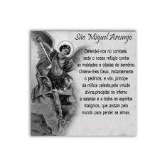 Imagem de Quadro Decorativo SÃO Miguel Arcanjo 20x20 Mdf Madeira Adesivada