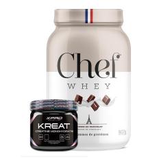 Imagem de Kit Whey Protein Gourmet 907g Ch ef Whey + Kreat Monohidratada 300g XPRO Nutrition-Unissex