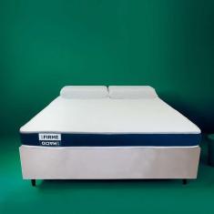 Imagem de Cama Box Com Colchão Queen Guldi Duplo D28 E 2 Travesseiros Guldi Soft