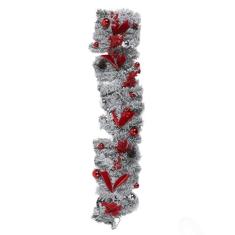 Imagem de Guirlanda de Natal de Vime de PVC Flocado Premium, Decorações Multifuncionais Com Cores Brilhantes e Formas Exclusivas, Guirlanda de Natal, para Ambiente Festivo Rico