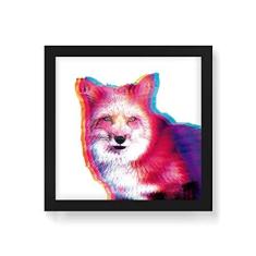 Imagem de Arte Maníacos Quadro Decorativo Raposa 3D - 50x50cm (Moldura em laca )