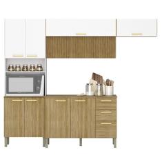 Imagem de Armário de Cozinha 5 Peças Urban03 Balcão com Tampo 120cm K02 Freijó/Supremo - Mpozenato