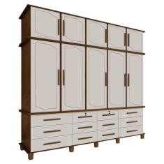 Imagem de Guarda Roupa 10 Portas e 12 Gavetas Nicolau Malbec off White