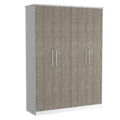 Imagem de Guarda Roupa Solteiro 4 Portas 2 Gavetas Foscarini Branco/demolição