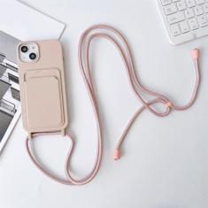Imagem de Capa de telefone com alça crossbody para iphone 15 14 13 12 11 pro max se x xr xs max 7 8 plus capa de silicone líquido, pk, para iphone x xs