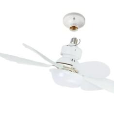 Imagem de Ventilador de Teto Lâmpada Led 40w Bivolt Branco c/ Controle - Fanligh