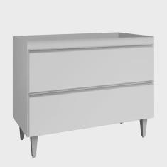 Imagem de Balcão de Cozinha Para Pia 100cm Sem Tampo Julia M24 Branco - Mpozenato