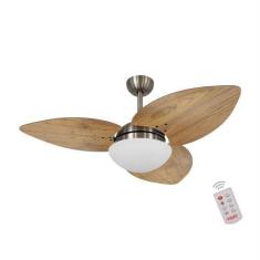 Imagem de Ventilador De Teto Kovalski Bronze 3 Pás Rádica Freijó 127V Com Contro