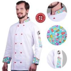 Imagem de Dólmã Chef Sorveteria Estampa Sorvete Picolé