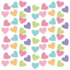 Imagem de Papel De Parede Adesivo Corações Coloridos 1 Rolo 0,58X3M
