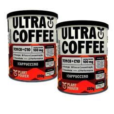 Imagem de Kit 2 Ultracoffee 220G Suplemento Pre Treino Com Vitaminas B - Plant P
