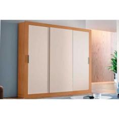 Imagem de Guarda Roupa 3 Portas de Correr e 4 Gavetas Veneza Flex Naturale/Off W