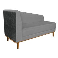 Imagem de Recamier Monet Composê Corano Preto Com Linho Base de Madeira Linho A26 Grafite