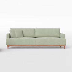 Imagem de Sofá Living Doha 2,68M Em Linho Columbia Premium Verde Militar - Home