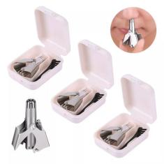 Imagem de 3 Aparador Pelos Nariz Portátil Cortador Caixa Lavável Inox - Things N