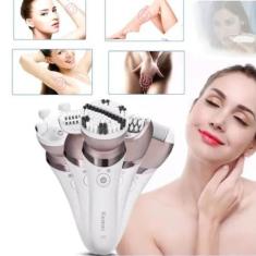 Imagem de Kemei 8001 Aparador Facial Axila Pernas Bivolt Rosa Barato - Atena