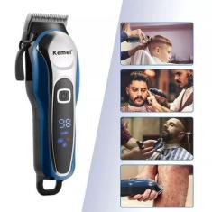 Imagem de Máquina de Cabelo Barba Profissional Lâmina Titânio Motor Forte - Blac