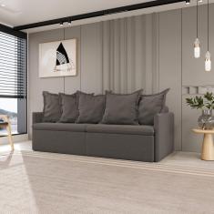 Imagem de Sofá Retrátil e Reclinável 4 Lugares 240cm Dália Cabecasa Madeiramadeira Grafite