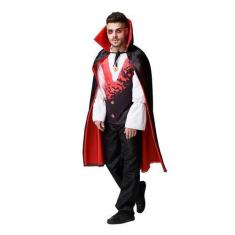 Imagem de Fantasia Vampiro Adulto Conde Drácula Com Capa - Fantasias Carol FSP, 