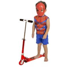 Imagem de Patinete Dm Toy Radical Ajustável Dobrável + Fantasia Aranha - DM Toys