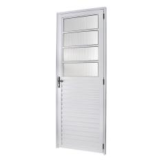 Imagem de Porta basculante 2,10x90 lado ESQUERDO no alumínio branco