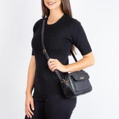 Imagem de Bolsa quadrada pequena de couro com bolso Dana-Feminino