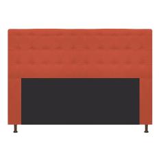 Imagem de Cabeceira Estofada Dama 195 Cm King Size com Botonê Suede Terracota
