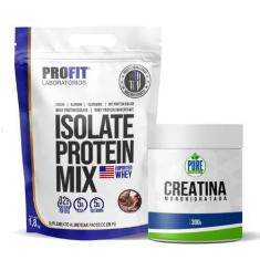 Imagem de Isolate Protein Mix 1,8Kg Profit + Creatina Pura 300G Pure - Profit E
