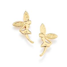Imagem de Brincos de ouro 18K feminino infantil rommanel pequenos fada 524843