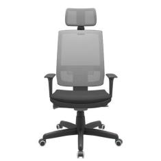 Imagem de Cadeira Office Brizza Tela Cinza Com Encosto Assento Aero Preto Autoco