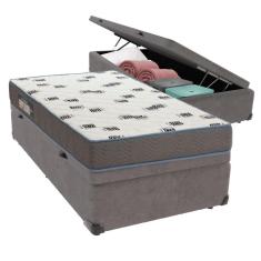 Imagem de Cama Box Solteiro com Bau Ortobom D33 Light Cinza