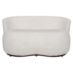 Imagem de Namoradeira Beatriz Orgânico 2 Lugares Tecido Bouclé Composê Com Tecido Estilo Calacata Marrom - Estopar