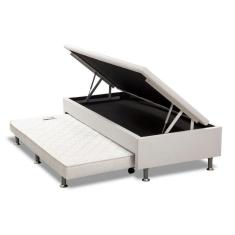 Imagem de Cama Box Bau Com Auxiliar Espuma Dupla Solteiro Corino