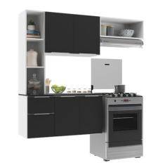 Imagem de Armário de Cozinha Compacta com Balcão Sofia Multimóveis V2001 Branco/preto