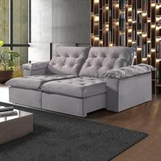 Imagem de Sofá Retrátil e Reclinável 210cm M147 Cinza