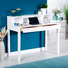 Imagem de Escrivaninha Madeira Mesa 2 Gavetas 3 Nichos Lennox - Idimex