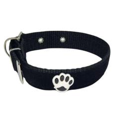 Imagem de Coleira Camurça Aplique Cachorro Nicapet 25mm Cor Preta Nº 4