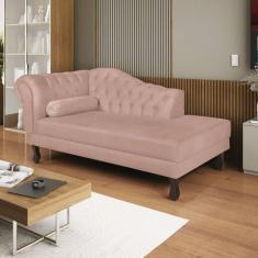 Imagem de Diva Recamier Dora 130cm Lado Direito Suede Rose