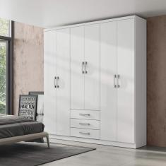 Imagem de Guarda Roupa Casal 6 Portas 3 Gavetas Julian Espresso Móveis