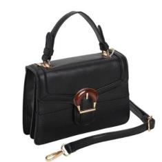 Imagem de Bolsa Feminina Transversal Pequena Com Alça De Mão Preto-Feminino