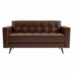 Imagem de sofá 2 lugares vitrola revestimento sintético café 175 cm