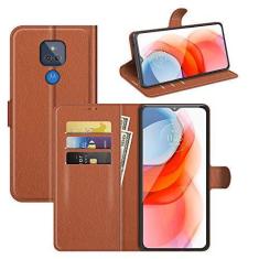Imagem de Capa para Motorola Moto G Play 2021, couro PU com suporte para cartão de crédito, capa carteira flip suporte [compartimentos para cartão] [fecho magnético] para Motorola Moto G Play 2021 capa de