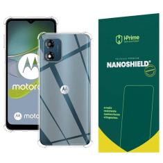 Imagem de Kit Capa Case Para Moto E13 Anti Impacto + Película Hprime