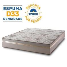 Imagem de Colchão Casal Espuma D33 One Face Millenium 138x188x19cm Branco/Bege H